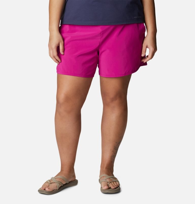 Columbia Pleasant Creek Stretch Shorts Dame Fuchsia | Plus Size 16509X